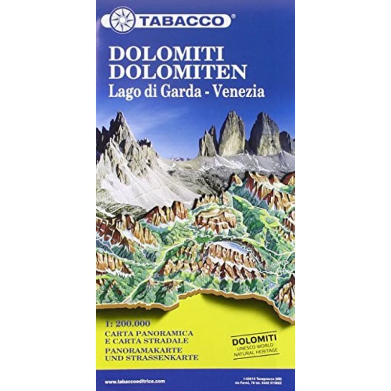 Dolomites / Lake Garda / Venice Road and Panoramic Map 2015