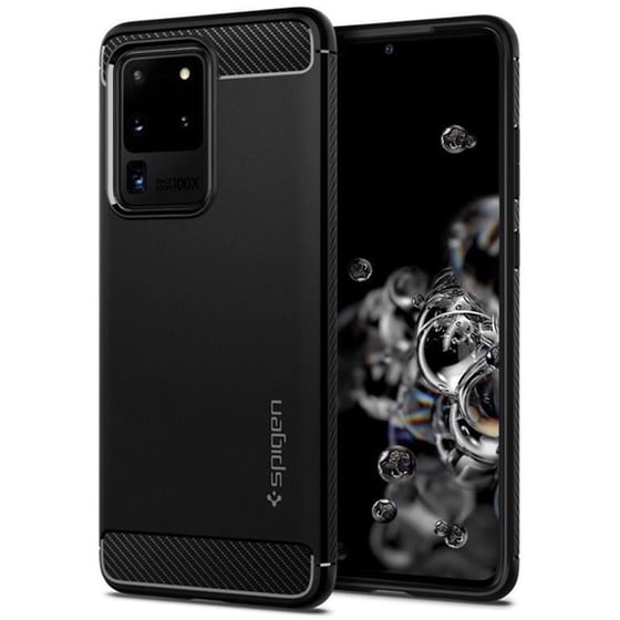 Θήκη Samsung Galaxy S20 Ultra - Spigen Rugged Armor - Matte Black image 0