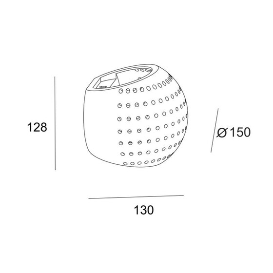 Απλίκα Τοίχου Aca Ibon G85321w Γύψινη 15x13x12.8 cm - Λευκή image 1
