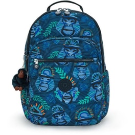 Τσάντα Πλάτης Kipling Seoul Blue Monkey Fun