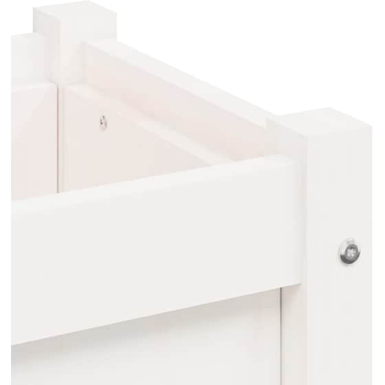 Ζαρντινιέρα VidaXL από Μασίφ Ξύλο Πεύκου 90x31cm - Λευκό image 7