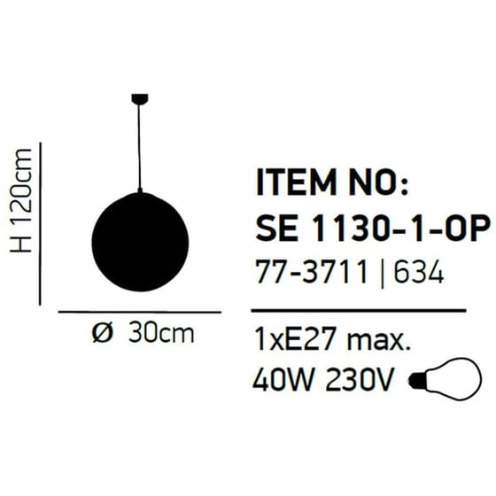 Φωτιστικό Οροφής Μονόφωτο Homelighting Alessia Μεταλλικό/Γυάλινο 30x30x30-120 cm - Λευκό image 1