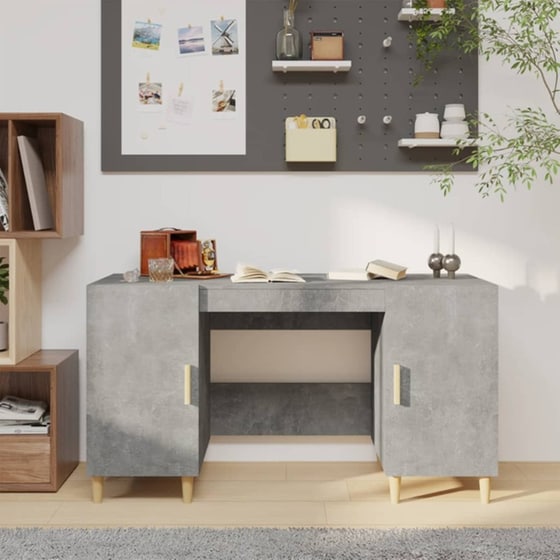 Γραφείο VidaXL από Επεξεργασμένο Ξύλο 140x50x75 cm - Γκρι Σκυροδέματος image 1