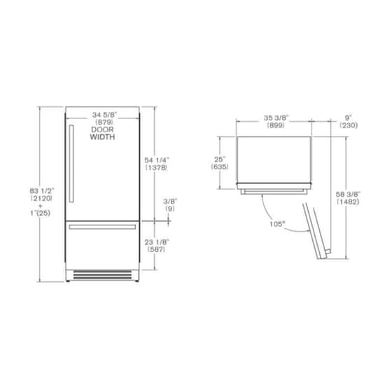 BERTAZZONI REF905BBRXTT/24 Full No Frost 556 Lt Inox Εντοιχιζόμενος Ψυγειοκαταψύκτης image 5