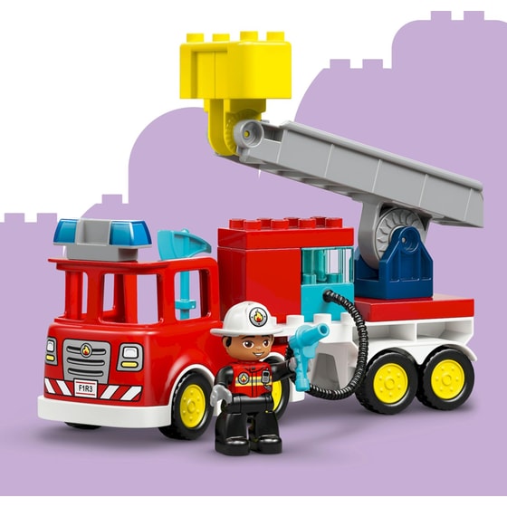 LEGO® DUPLO® Town Πυροσβεστικό Όχημα με Μάνικα και Πυροσβέστη (10473) image 4