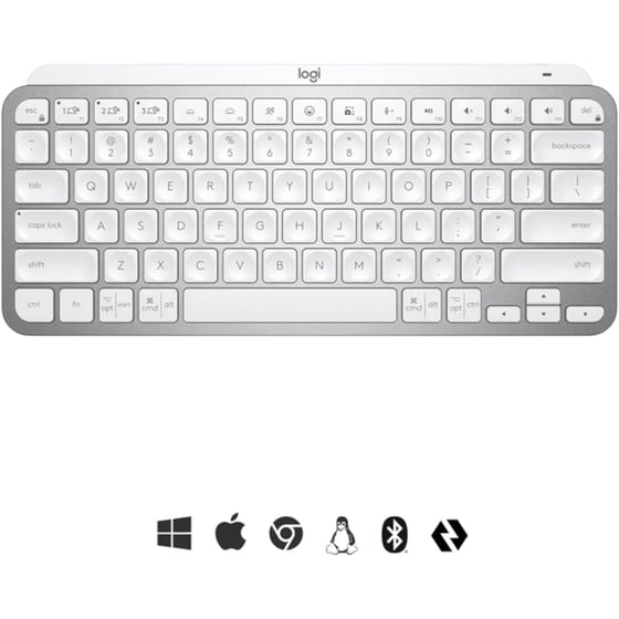 Logitech MX Keys Mini Ασύρματο Bluetooth Πληκτρολόγιο Ασημί (US) image 6