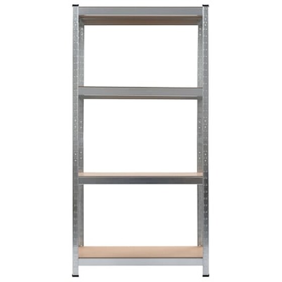 Vidaxl Ραφιέρα Ασημί 80 X 40 X 160 Εκ. Από Ατσάλι Και Mdf image 2