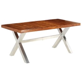 Vidaxl Τραπεζαρία 180 X 90 X 76 Εκ. Μασίφ Ξύλο Με Φινίρισμα Sheesham