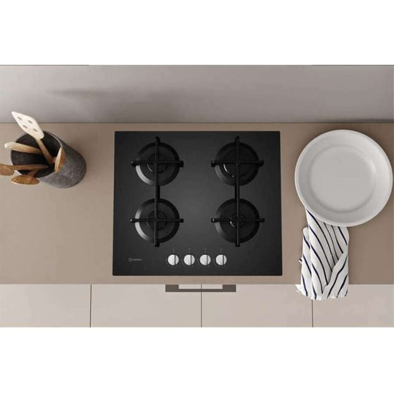 INDESIT ING 61T/BK 59 cm Μαύρo Εστία Αερίου Αυτόνομη image 4