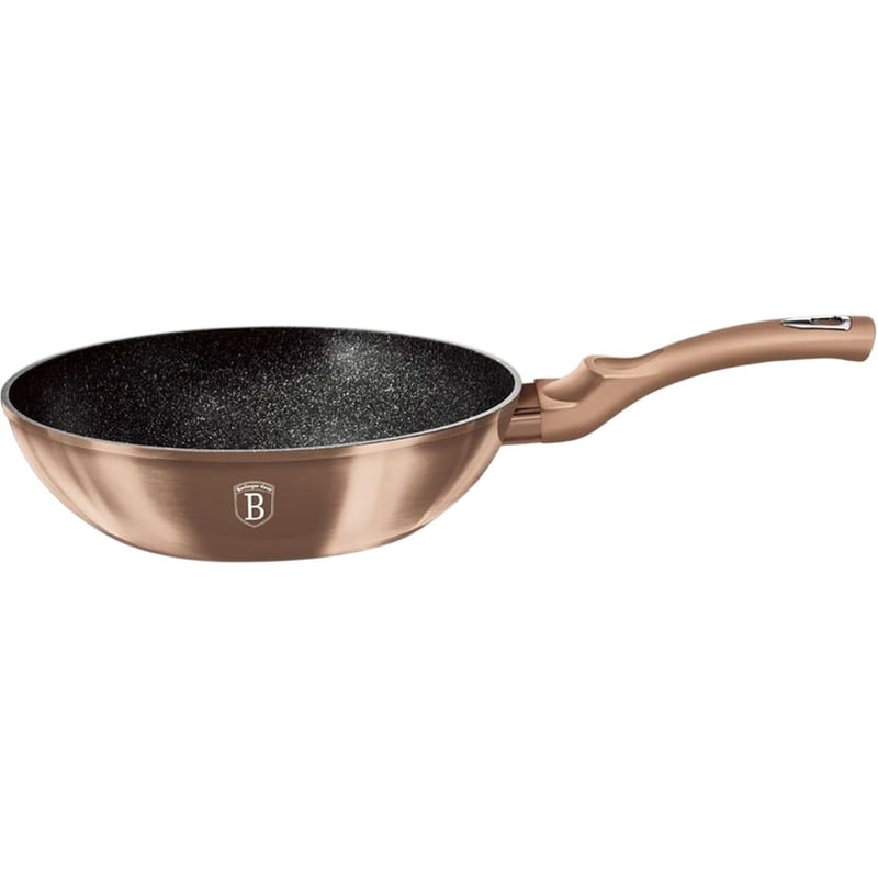 Αντικολλητικό Τηγάνι WOK BERLINGER HAUS BH-6171 30 cm Rose Gold BERLINGER HAUS
