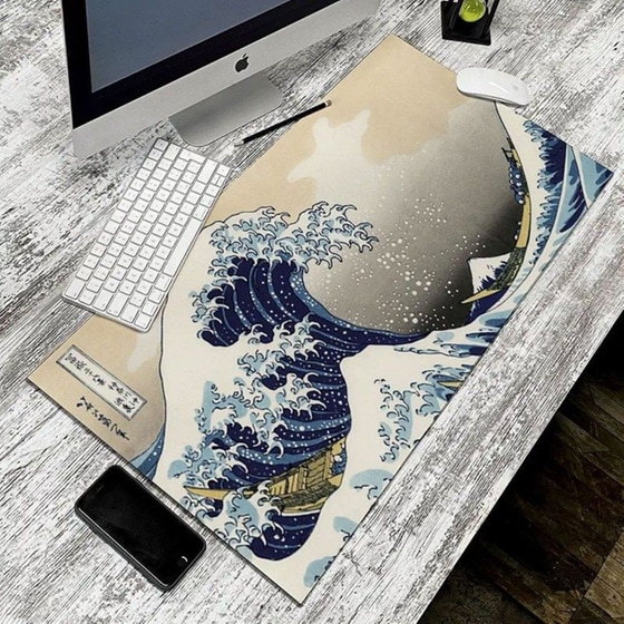 Ango Hokusai 84122 Mouse Pad XL 780mm Μπλε/Μπεζ image 2