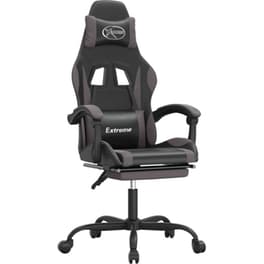 Καρέκλα Gaming VIDAXL Καρέκλα με Υποπόδιο από Τεχνητό Δέρμα - Μαύρο