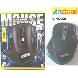 Andowl Q-M2000 Ασύρματο Εργονομικό Ποντίκι Μαύρο
