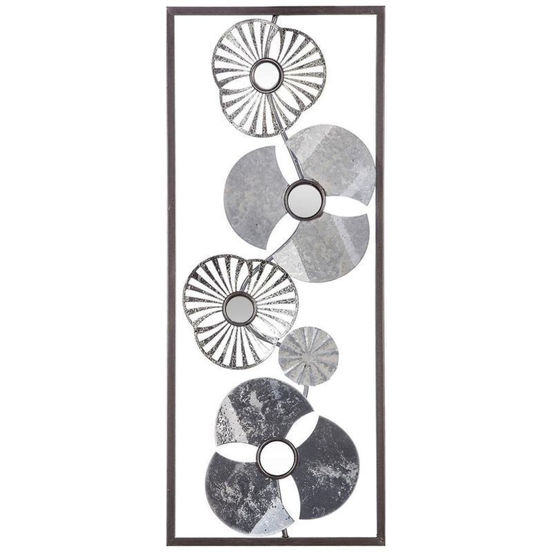 Διακοσμητικό Τοίχου Spitishop A-S 148279C Μεταλλικό 25x3x61 cm - Ασημί