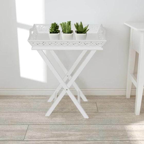 Τραπεζάκι Σαλονιού Vidaxl από MDF 57x37x11cm - Λευκό image 1