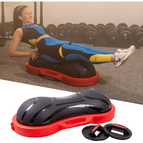 Δίσκος Ισορροπίας INSportline AeroPeanut INS-25788 100x49x25cm - Μαύρο/ Κόκκινο image 1
