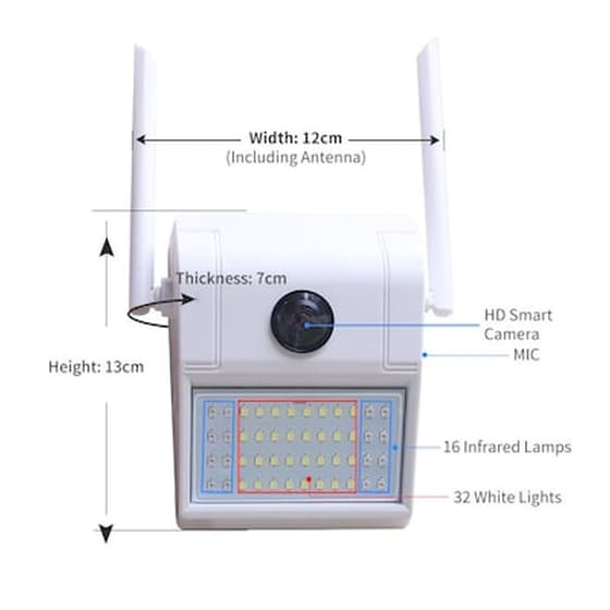 Ασύρματη IP Camera OEM Λάμπα Full HD Bullet / Box με Απομακρυσμένη προβολή image 1