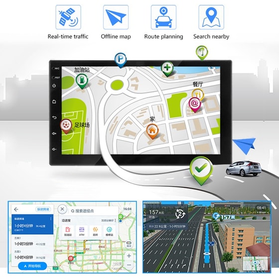 Hχοσύστημα με Οθόνη Αφής 7" Android GPS Wi-Fi Bluetooth 2GB/16GB 7011A2 Universal image 1