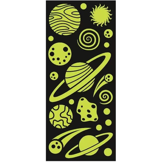 Σετ Αυτοκόλλητα Glow In The Dark, 2 Φύλλα 10x23εκ Spacenight image 2