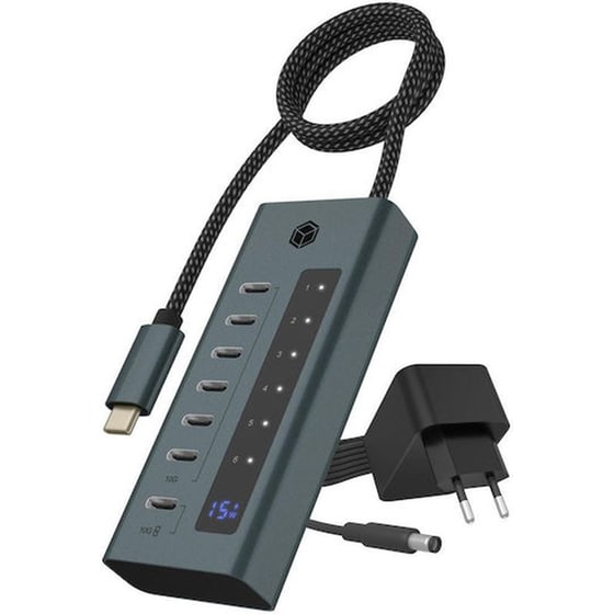 Icy Box IB-HUB1457-C31 USB Hub 7-Port USB 3.1 συμβατό με Type-C image 1
