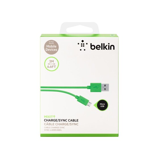 Καλώδιο USB to Micro USB 2m - Belkin MixIt Up F2CU012BT2M-GRN Πράσινο image 1