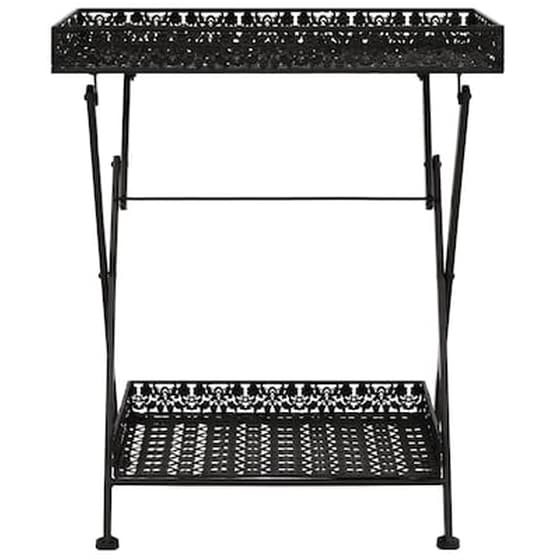 Τραπεζάκι Σαλονιού VidaXL Μεταλλικό 58x35x72cm - Μαύρο image 2