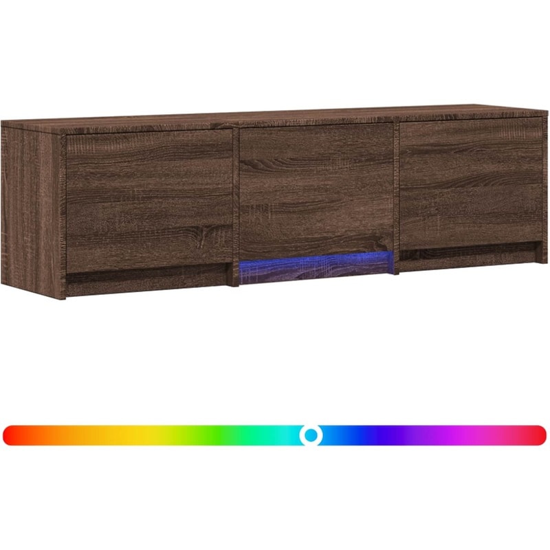 Έπιπλο Τηλεόρασης VidaXL με LED 140 x 34 x 40 cm - Καφέ Δρυς