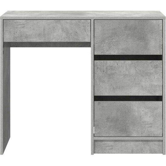 Γραφείο VidaXL από Επεξεργασμένο Ξύλο 90x37,5x75 cm - Γκρι Σκυροδέματος image 4