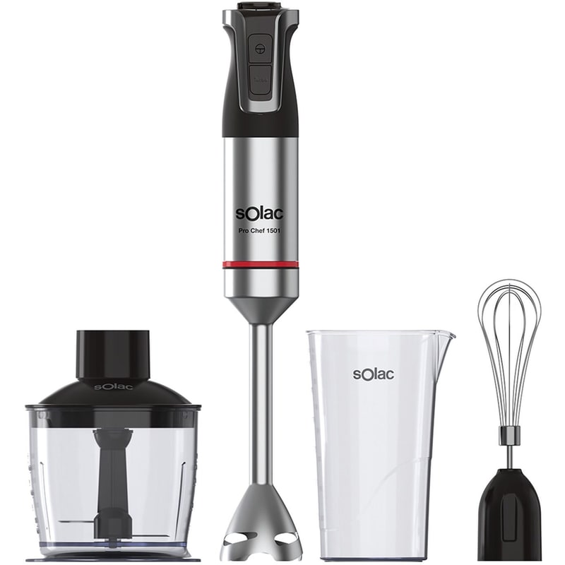 SOLAC Σετ Ραβδομπλέντερ SOLAC BA5618 PRO CHEF 1500 W Ασημί/Μαύρο