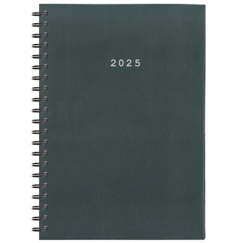 NEXT Ημερολόγιο Ημερήσιο 2025 Next Basic 12M Σπιράλ 17x25 cm Γκρι