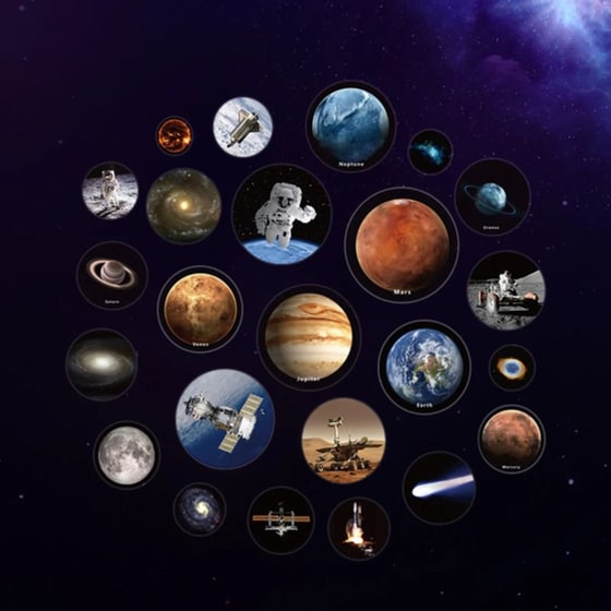 Top Bright Solar System 3D with Projector STEM Game image 3