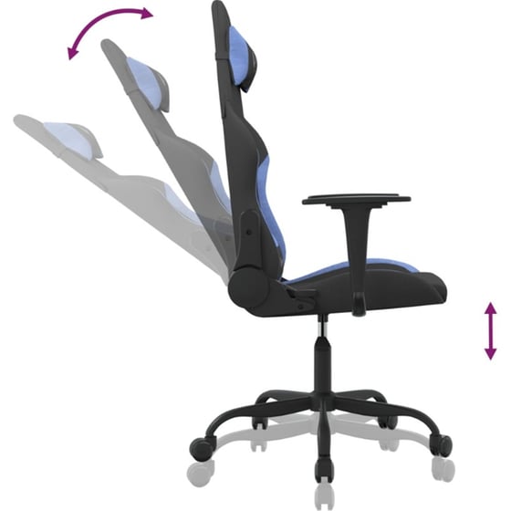 Καρέκλα Gaming VIDAXL 345476 - Μαύρο / Μπλε image 4