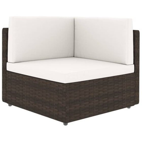 Vidaxl Σαλόνι Κήπου 5 Τεμαχίων Καφέ Από Συνθετικό Ρατάν Με Μαξιλάρια image 2