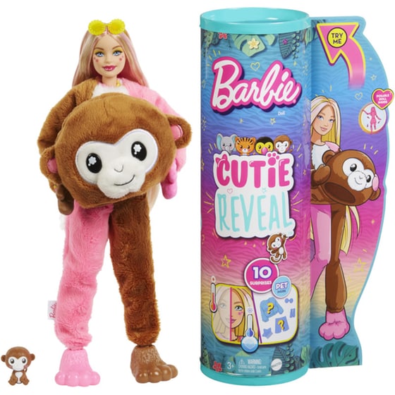 Mattel Κούκλα Barbie Cutie Reveal Μαιμουδάκι image 0