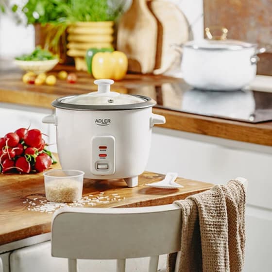 Παρασκευαστής Ρυζιού Rice Cooker 300w Με Χωρητικότητα 0.6lt Adler Ad-6418 image 6