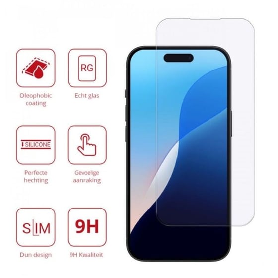 Προστατευτικό οθόνης Apple iPhone 16 - Rosso Tempered Glass 9h image 2