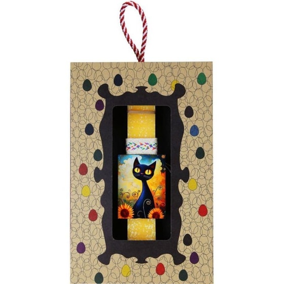 Λαμπάδα&nbsp;Synchronia&nbsp;Μαγνητάκι&nbsp;Γάτα&nbsp;με Ηλιοτροπία image 0