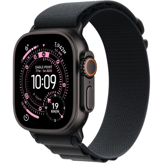 Apple Watch Ultra 3 GPS + Cellular 49mm Black Titanium Case with Black Alpine Loop - S image 0