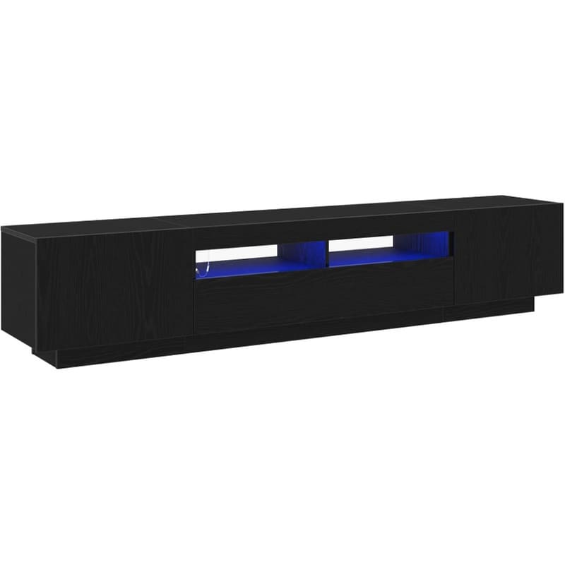 Έπιπλο Τηλεόρασης VidaXL με LED 2 τμχ 200 x 35 x 40 cm - Μαύρο
