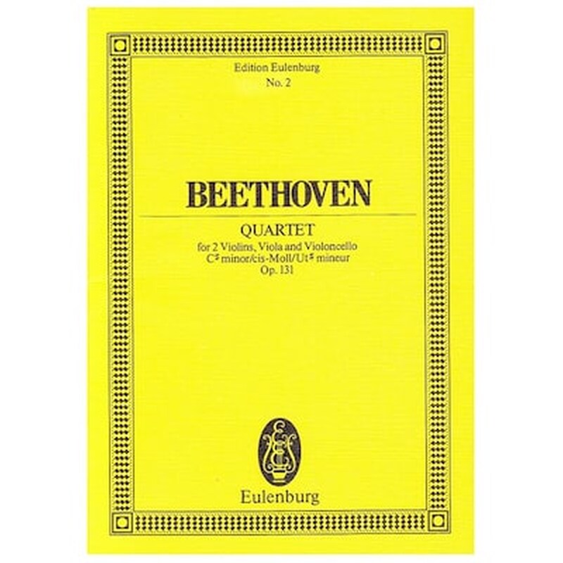 EDITIONS EULENBURG Βιβλίο Για Σύνολα Editions Eulenburg Beethoven - Quartet Op.131 [pocket Score]