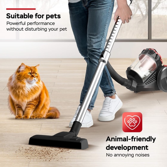 TURBOTRONIC TT-CV12700 W με Κάδο 2.5 L Κόκκινο Ηλεκτρική Σκούπα image 4