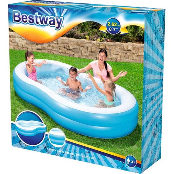 Φουσκωτή Παιδική Πισίνα Bestway Big Lagoon 544 Lt - Μπλε image 5