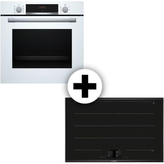 BOSCH HBA534BW3 & PXY875KW1E7 1 Lt Λευκό Εντοιχιζόμενος Σετ Φούρνος και Εστία image 0