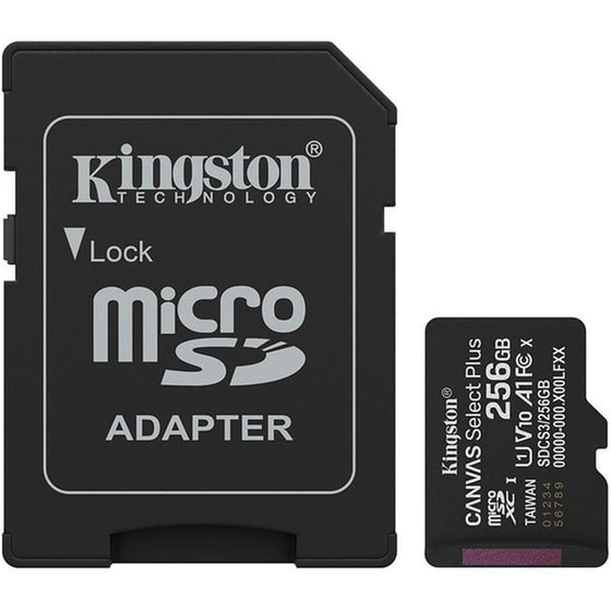 Kingston Canvas Select Plus Gen3 microSDXC 256GB Class 10 U1 V10 UHS-I με αντάπτορα image 2