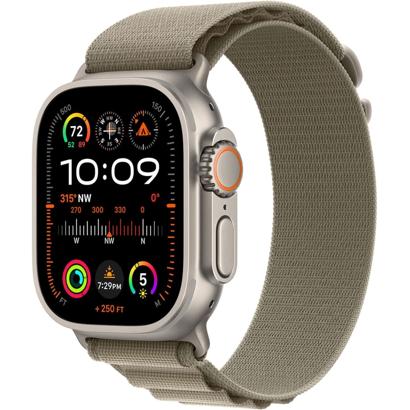 APPLE Apple Watch Ultra 2 Titanium 49mm GPS + Cellular - Olive Alpine Loop - Medium