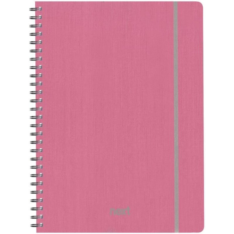 Τετράδιο Σπιράλ NEXT Β5 2 Θεμάτων Ροζ (1 Τεμάχιο)
