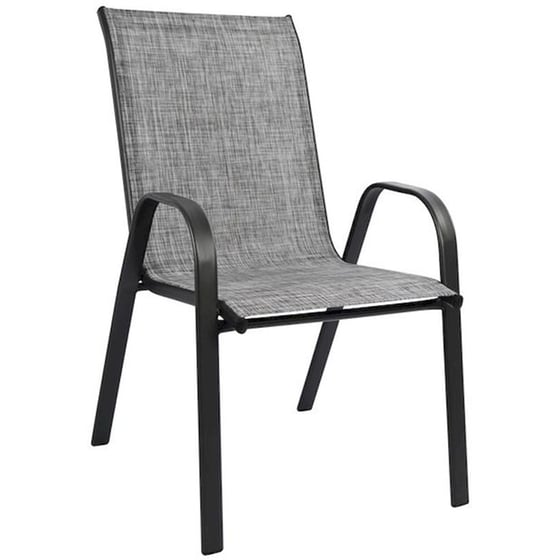 Πολυθρόνα Woodwell Μεταλλική Με Textilene 55x72x91cm - Γκρι image 0