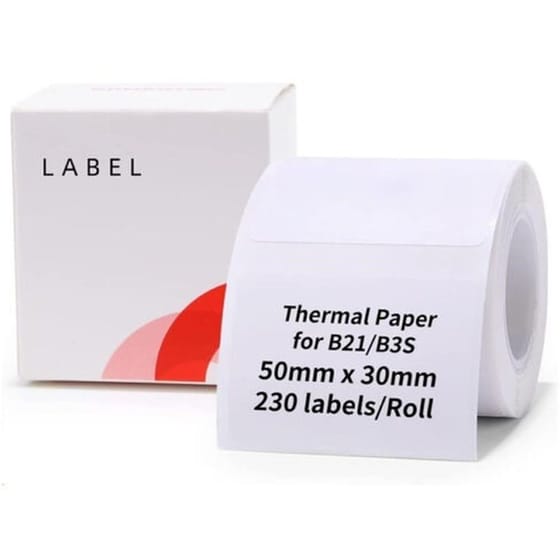 Κασέτα Ετικετογράφου NIIMBOT 50x30mm 230 Ετικέτες - Λευκό image 0