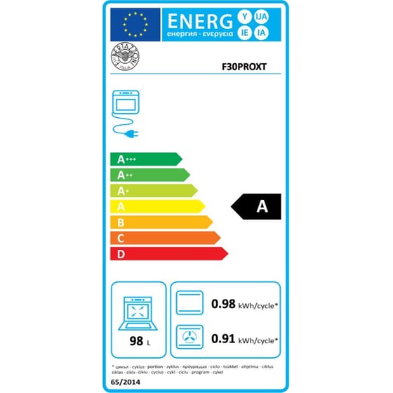 BERTAZZONI F30PROXT 98 Lt Inox Εντοιχιζόμενος Φούρνος Άνω Πάγκου image 1