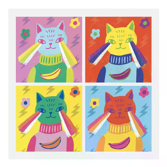 Djeco Δημουργώ Με Αυτοκόλλητα Πορτραίτα Ζώων - Andy Warhol image 1